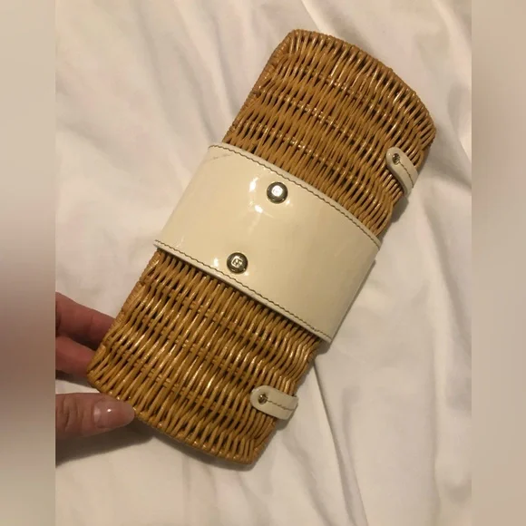 Kate spade wicker clutch EUC - Picture 3 of 14